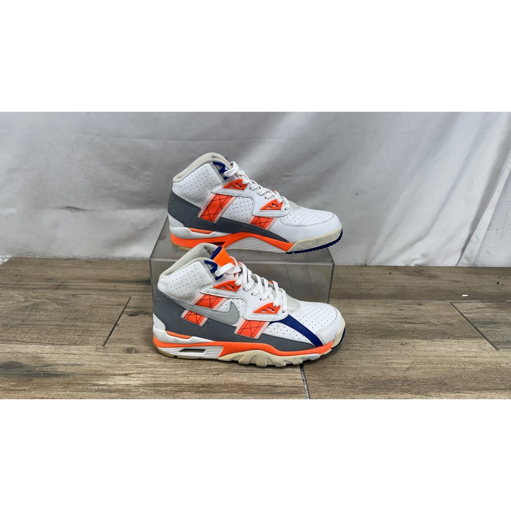 Nike Air Trainer SC High White Team Orange Wolf Grey 302346-106 Mens 8.5